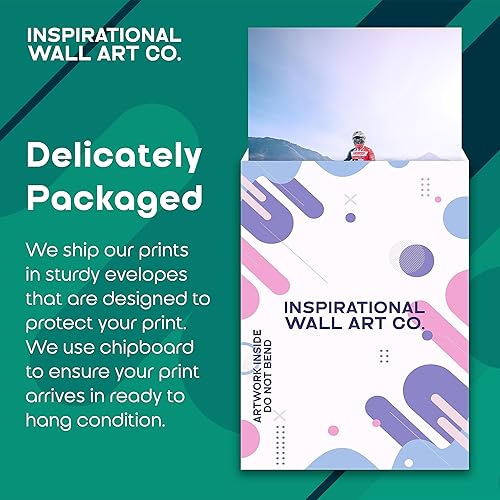 Miniatura 3 de Inspirational Wall Art Co. - Objetivos - Motocross ATV Dirt Bike Guys Rampa Freestyle Racing Regalo Niños Motivación Citas Carteles Impresos para