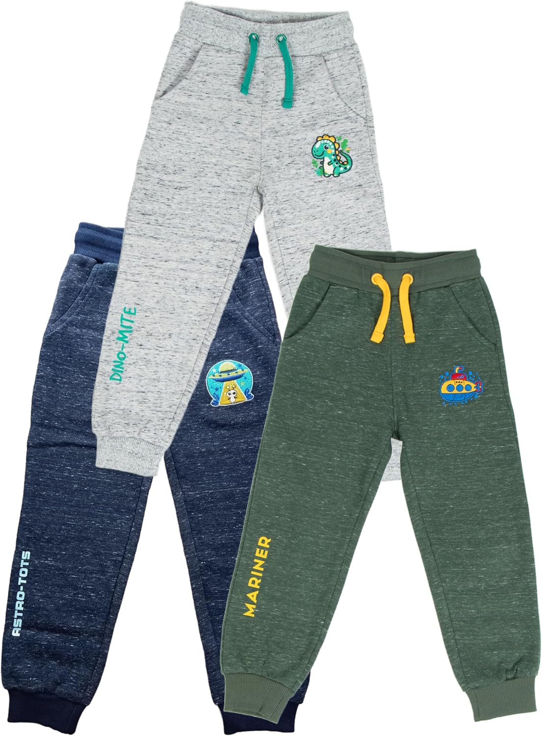 Toddler Boys Animal 3D Knee Knit French Terry Jogger/Pants - Pure Cotton