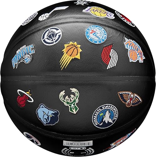 Miniatura 7 de Wilson NBA All Team Premiere Baloncesto – Negro/Multicolor, Tamaño 7-29.5 pulgadas