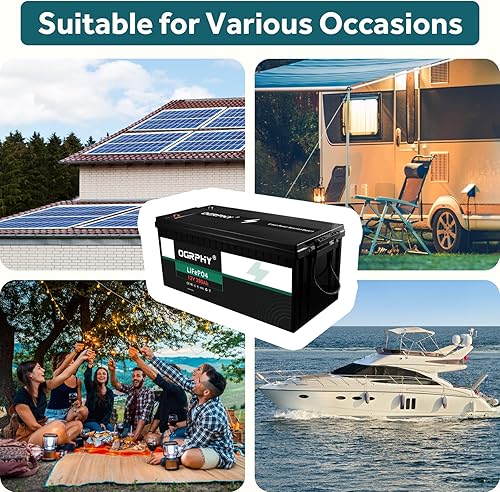 Miniatura 5 de Lifepo4 Batería de litio de 3584 Wh 280 AH con BMS de 200 A, 2000-5000 ciclos profundos de grado A, celda de batería de iones de litio, perfecta