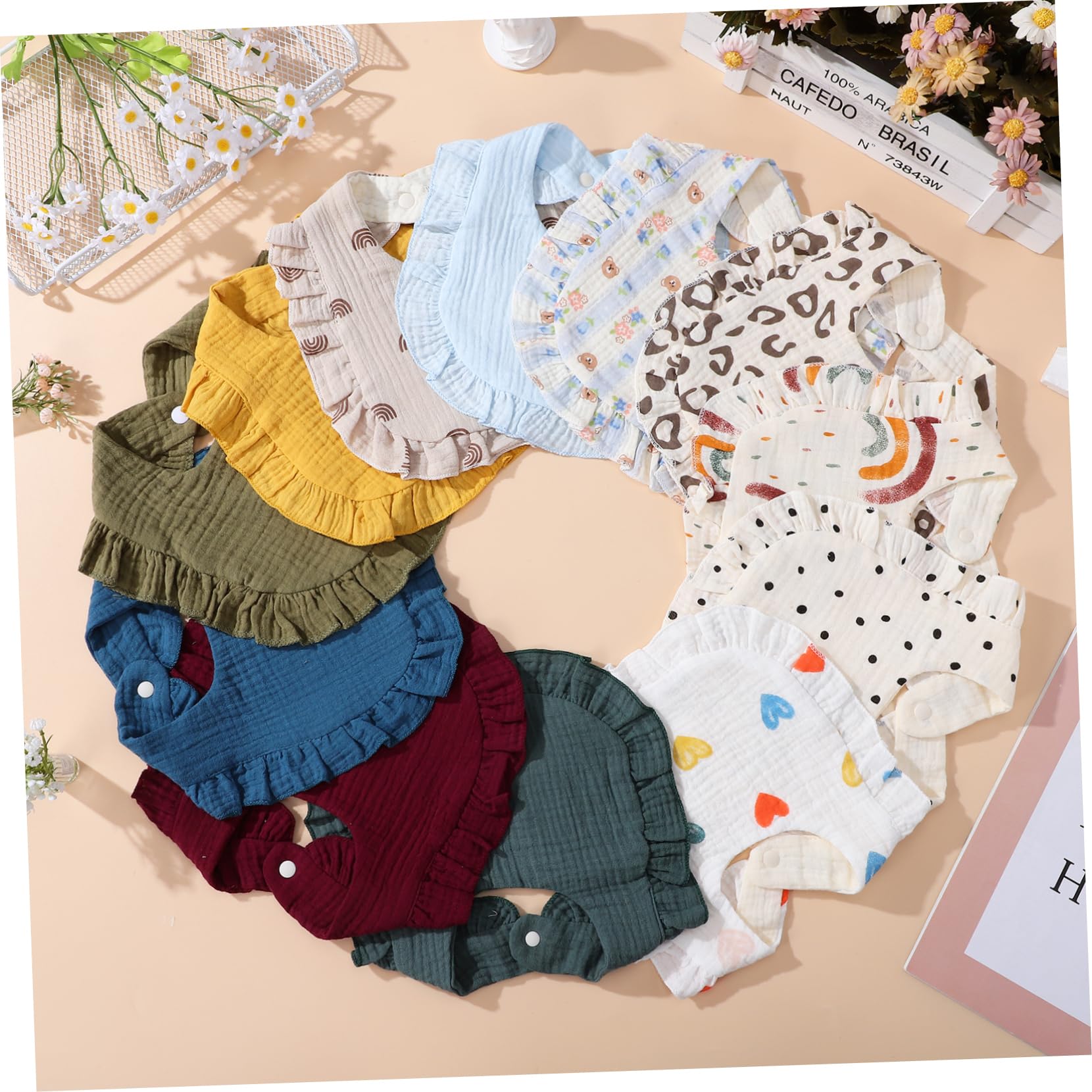 GALPADA 12stücke Pack Babysabberlätzchen Aus Unisex Für Kleinkinder Zum Essen Saugfähige Spucktücher Für Neugeborene Und Junge Mädchen