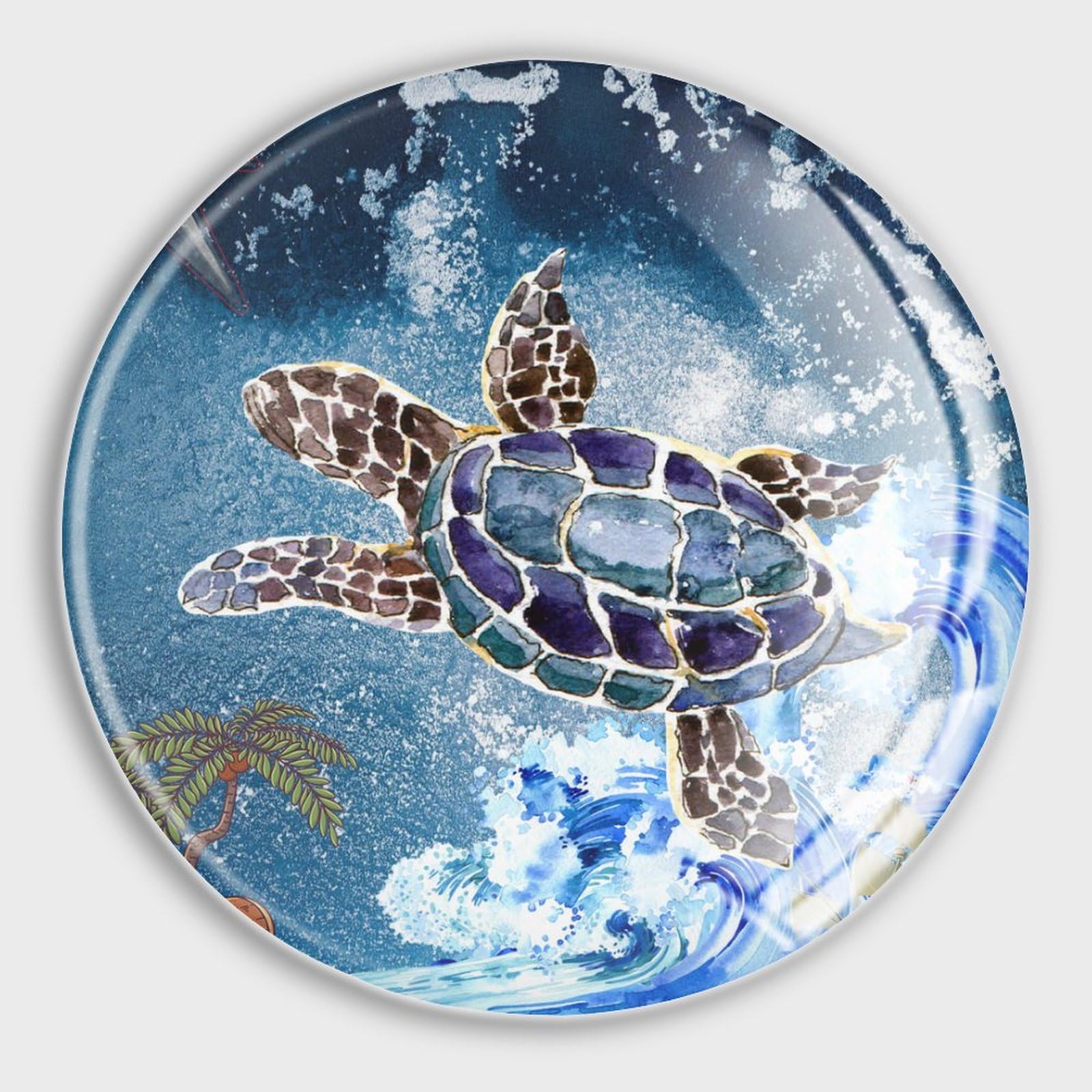 Aimants de réfrigérateur en verre de style méditerranéen aimants décoratifs puissants