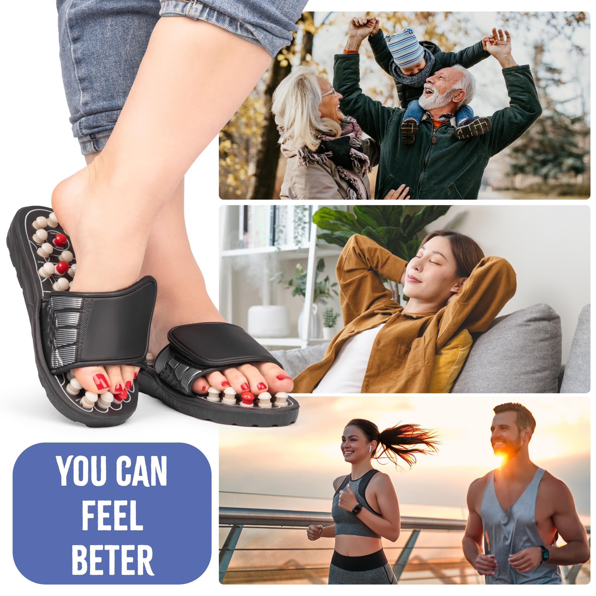 Massage Slippers Voor Heren Ontspannings Sandalen Met