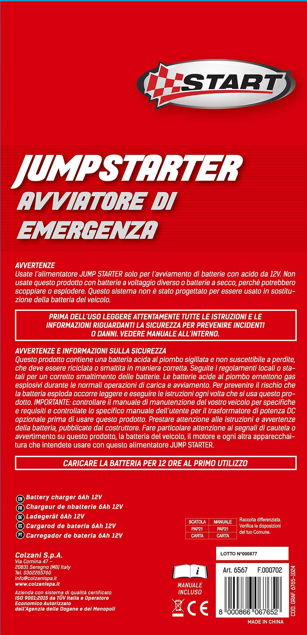 Start Arrancador con compresor, 250 PSI, 12 V, Potencia 300 AH, arrancador portátil de Emergencia para Coche