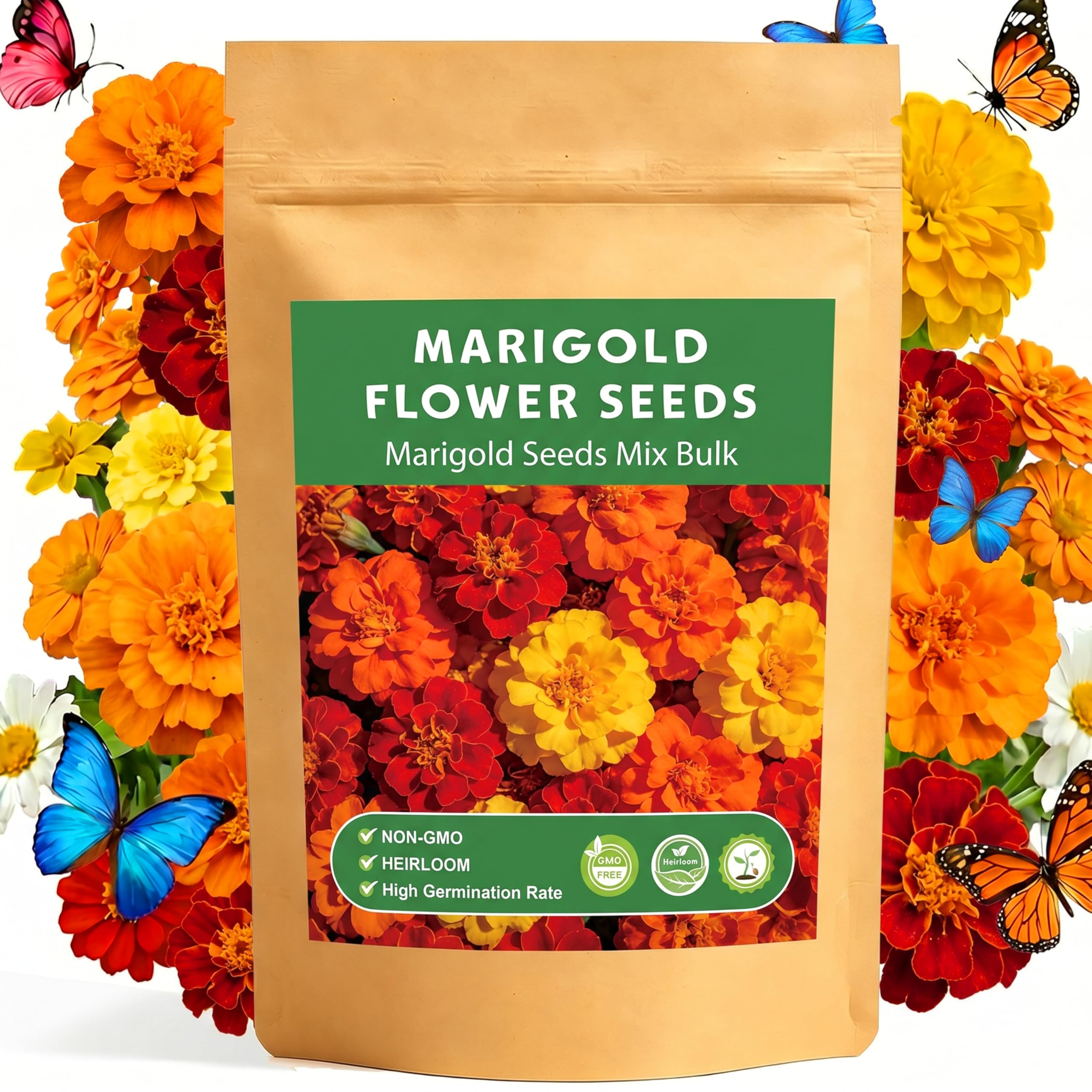 LUOJIBIE Tri-Color Marigold Seeds