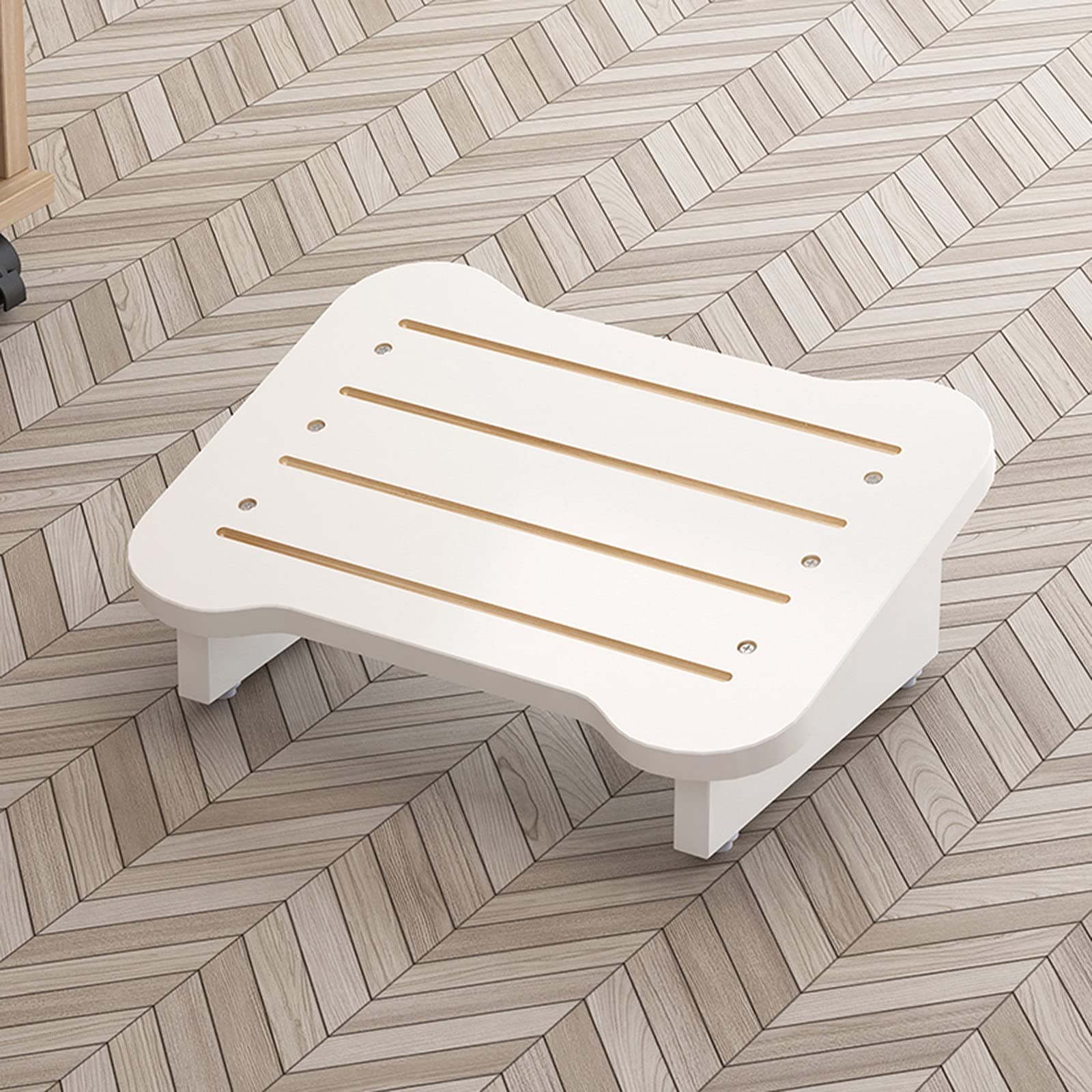 LXLA Poggiapiedi Anti Scivolo Poggiapiedi sotto Scrivania - Design Inclinato, Poggiapiedi Ergonomico Portatile in Legno, Supporto per La Postura Seduta, Ufficio A Casa Uso del PC