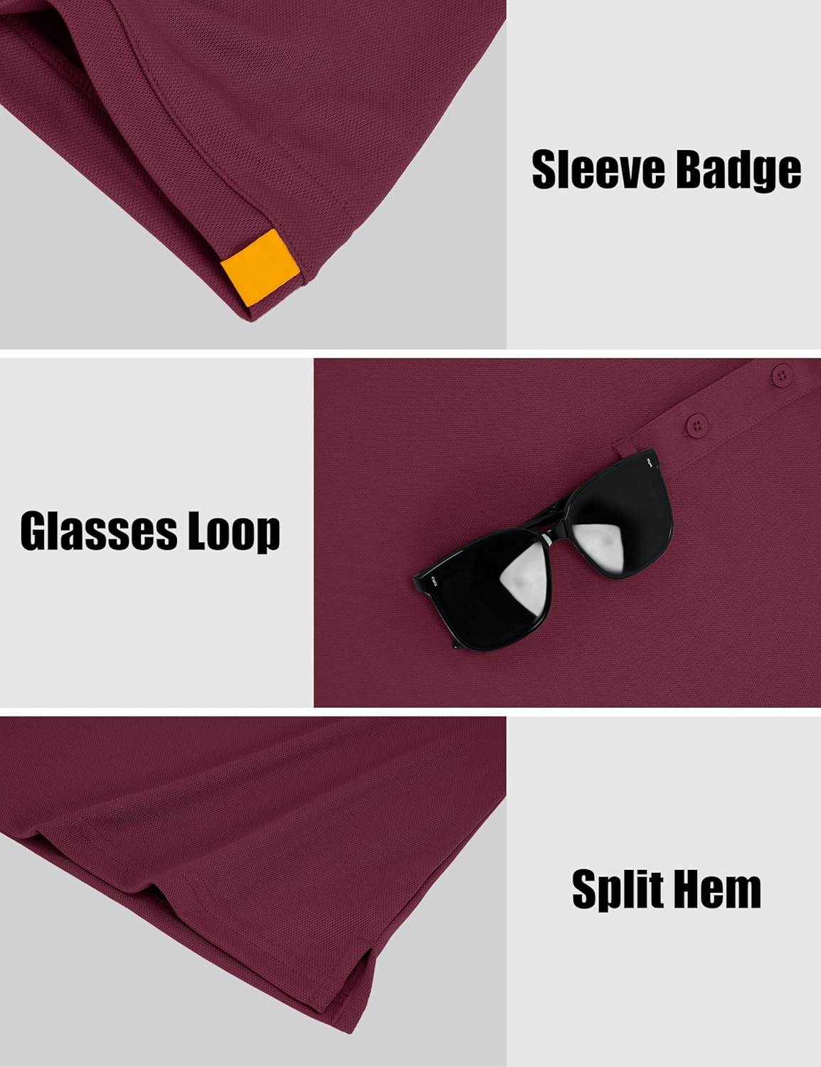 MAGCOMSEN Mens Polo Shirts Short Sleeve Casual Athletic Golf Polos Moisture Wicking Performance Collared Shirts - Image 6