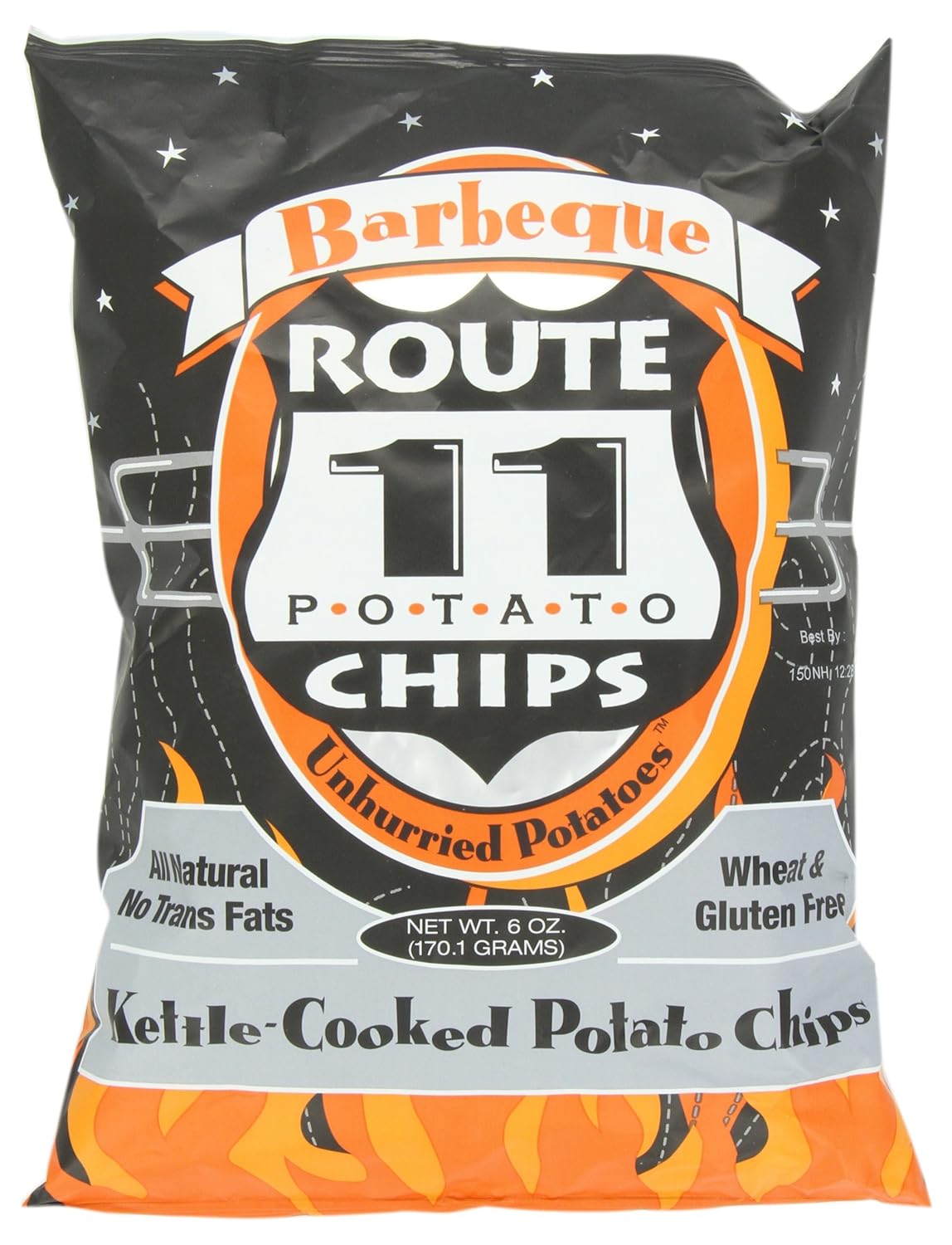Route 11 Potato Chips Potato Chip, Bbq, 6Ounce (Pack of 6)