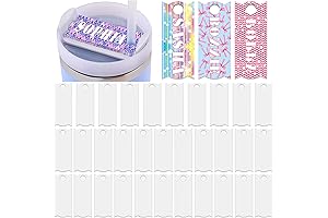 Personalized Sublimation Acrylic Name Plates for Cups and Tumblers (Pack of 32)