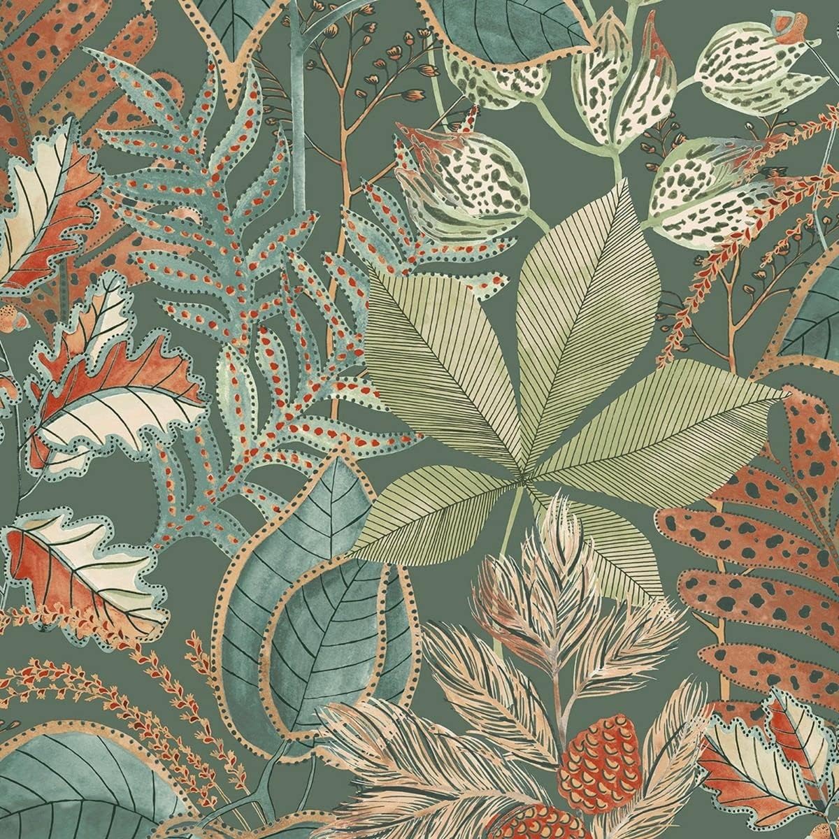 Eden Leaf Botanical Wallpaper Green/Multi 3781