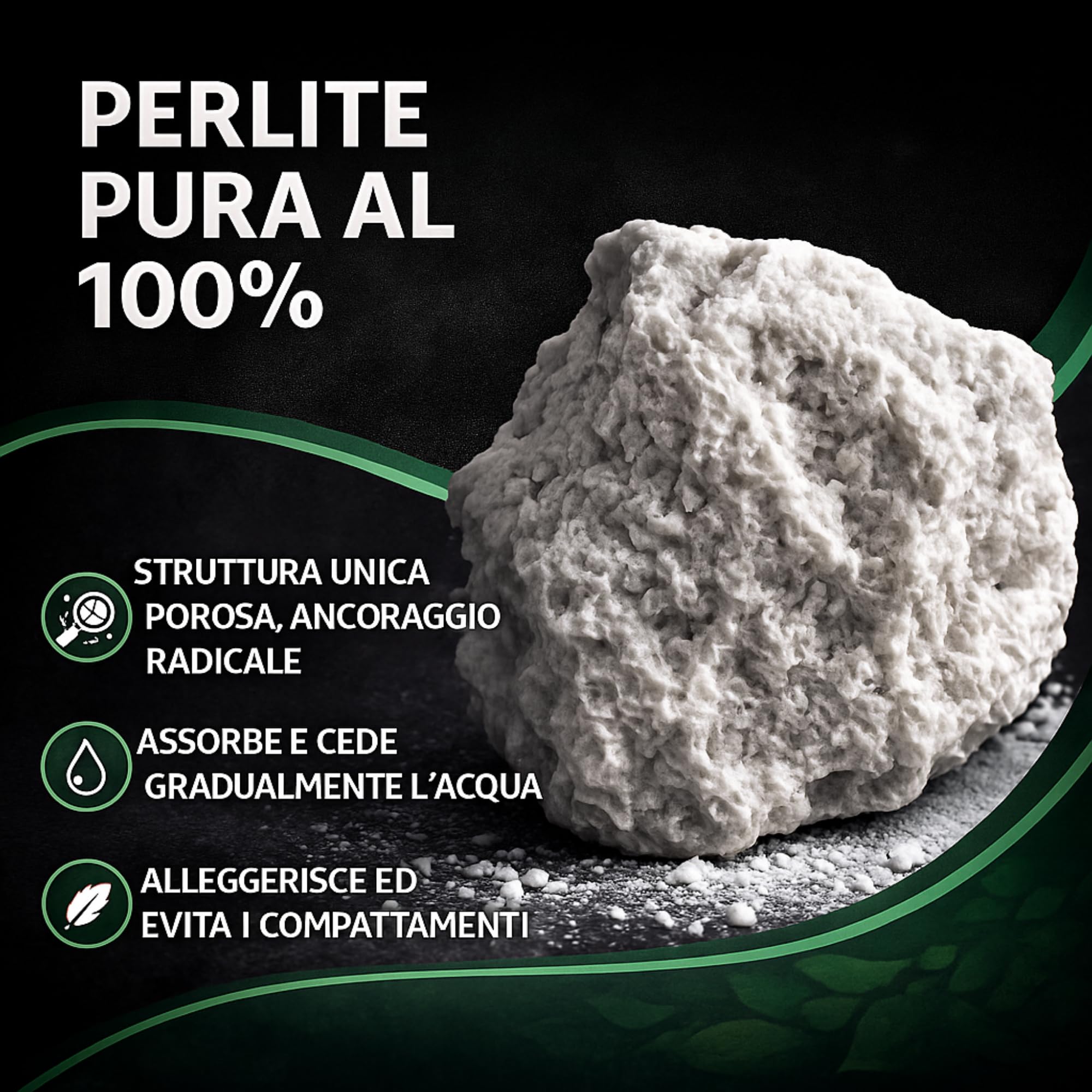 CLOROPHILLA Perlite per Piante in Vaso Leggera e Porosa, Perlite Giardinaggio Ideale per Terricci, per Piante, Ortaggi e Spezie (10 Litri) - 4