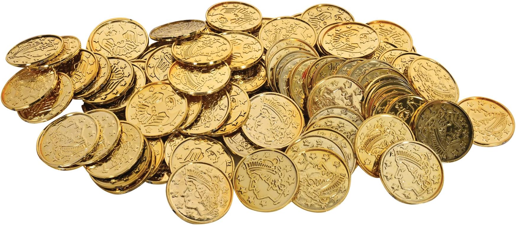 Beistle Plastic Coins, Gold, One Size