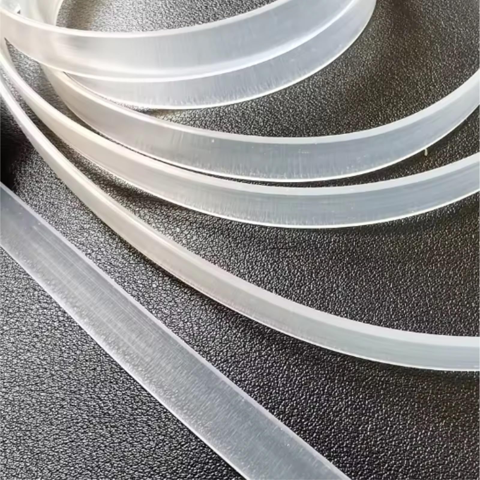 Burlete Ventana Agua,Burlete Persiana Strip de goma silicona sólida personalizada Barra plana Caja luz sello alta temperatura resistencia al calor transparente(3.0M_3.0MM_20MM)
