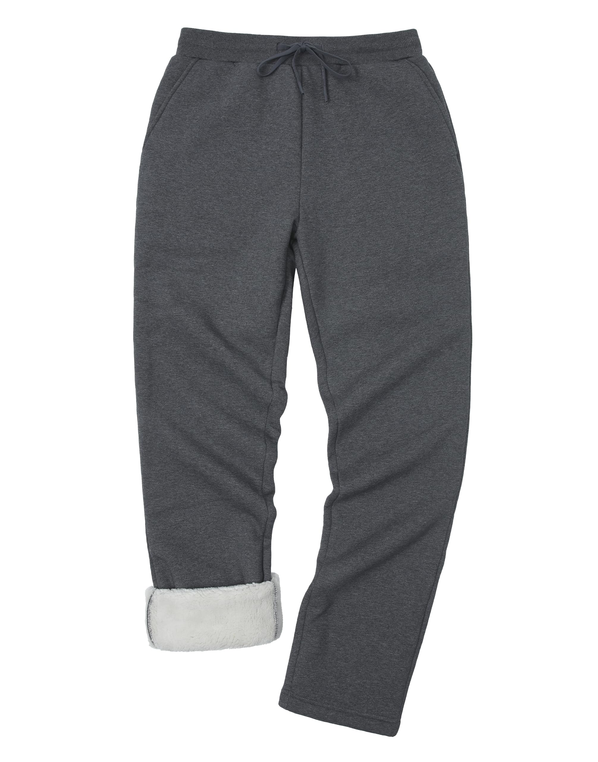 Pioneer Camp Men's Sherpa Lined Sweatpants Winter Warm Fleece Joggers Pants
