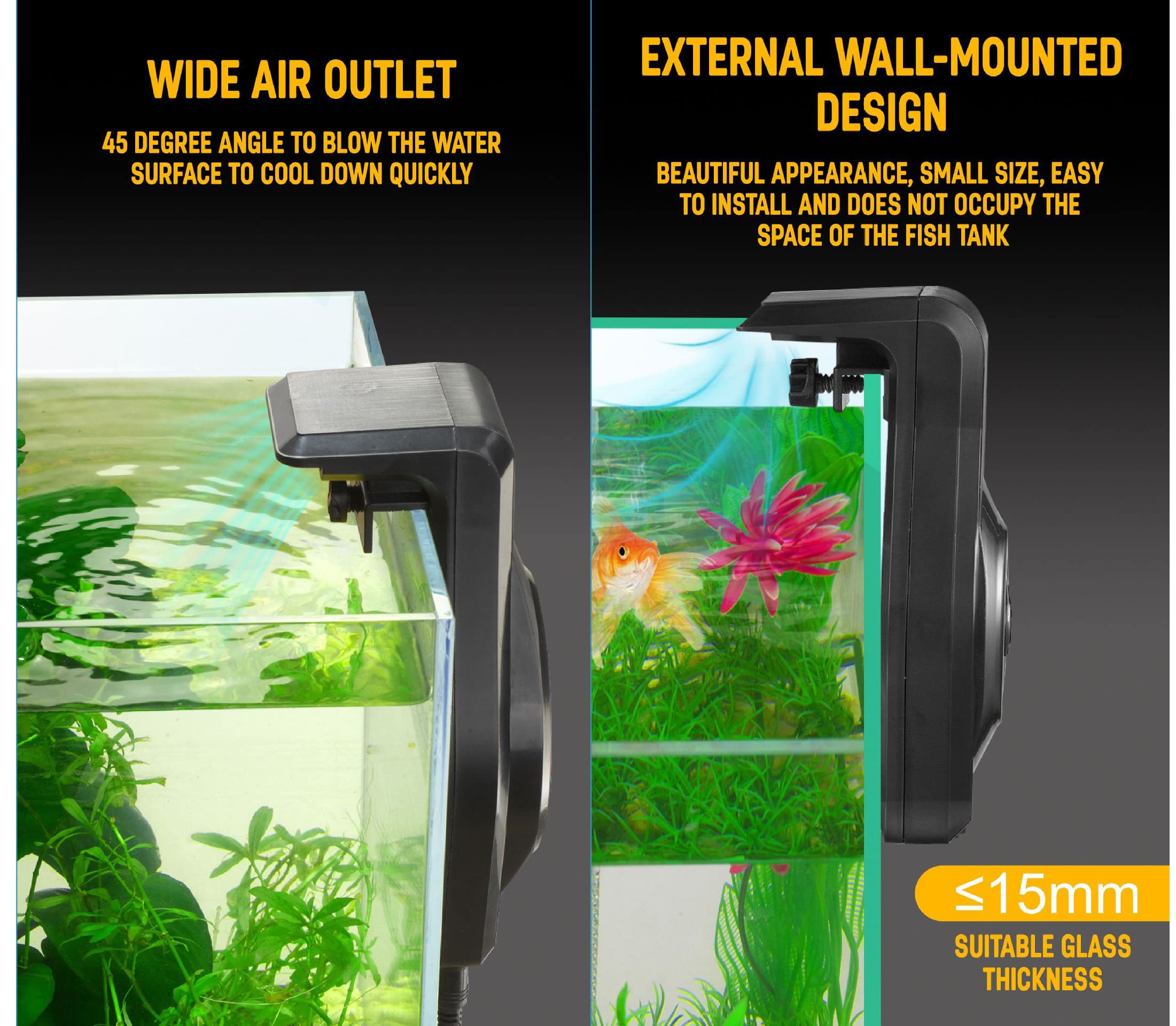 LONDAFISH Aquarium Kühlventilatoren Einstellbare Aquarium Wasserkühlung Ventilatoren Aquarium Kühler (Ventilator)