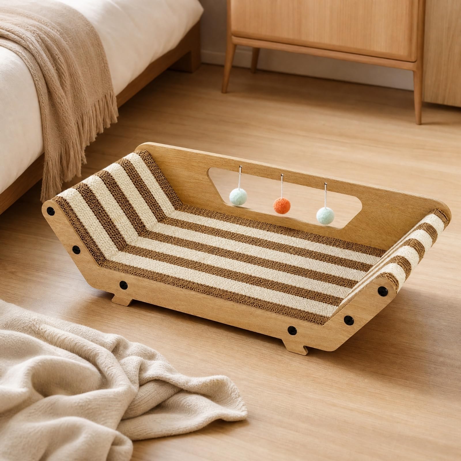 Colcolo Sofá Rascador para s Resistente | Ergonómico, Cama Rascadora Cartón, para Casa