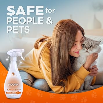 POOPH Kitty Odor Eliminator 32 fl oz Bottle Proprietary Odor Elimination Technology Works On Contact Cat Trees, Toys, Furniture, Bedding No Fragrances, No Harsh Chemicals, Safe & Non Toxic