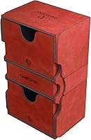 Vista 1 de GameGenic Caja de cartas – Deck Convertible Red 200CT – Durable y resistente TCG, almacenamiento de tarjetas OCG – Compatible con Pokemon Yugioh