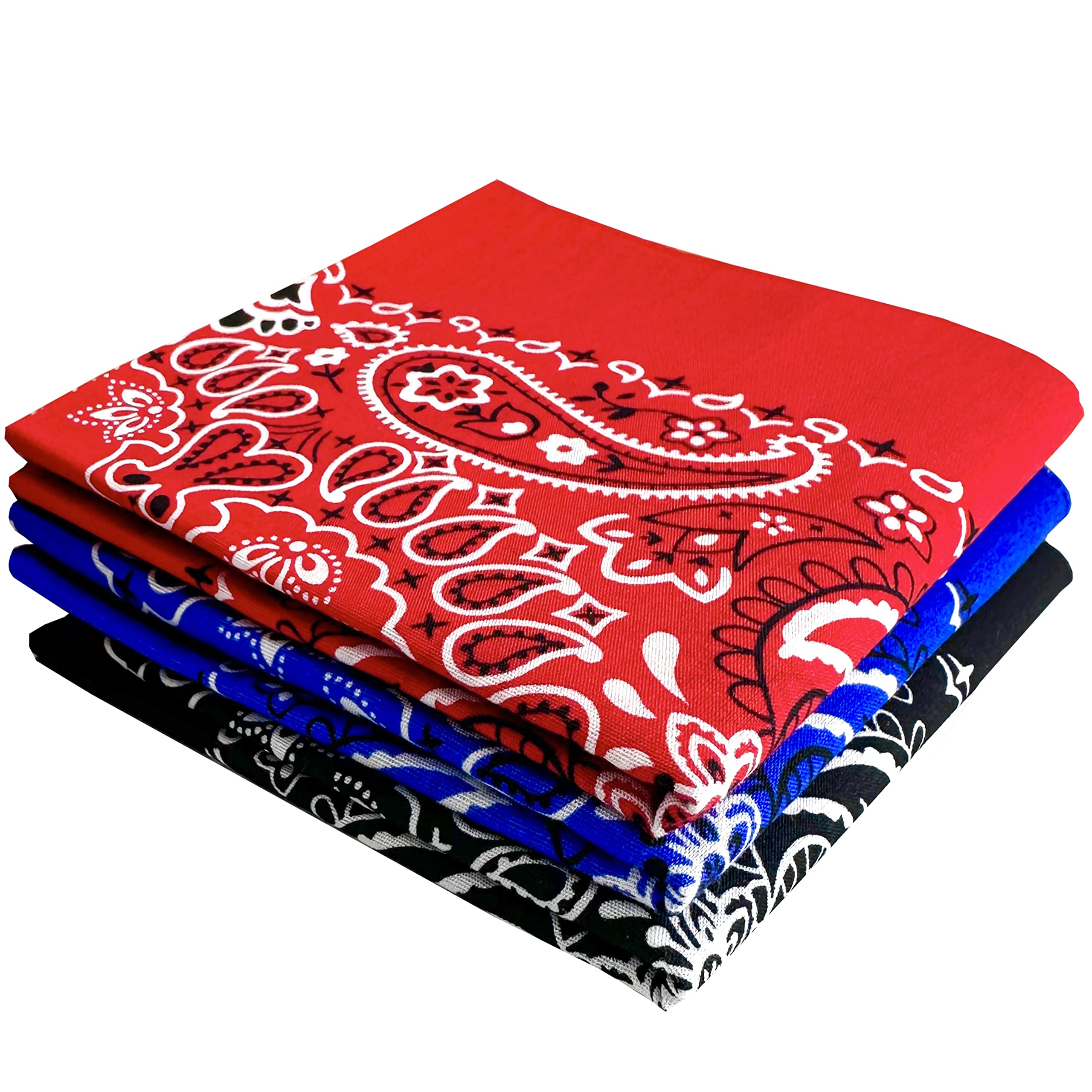Every-ville Cotton Bandana Handkerchief for Men &amp; Women, 3 Pack