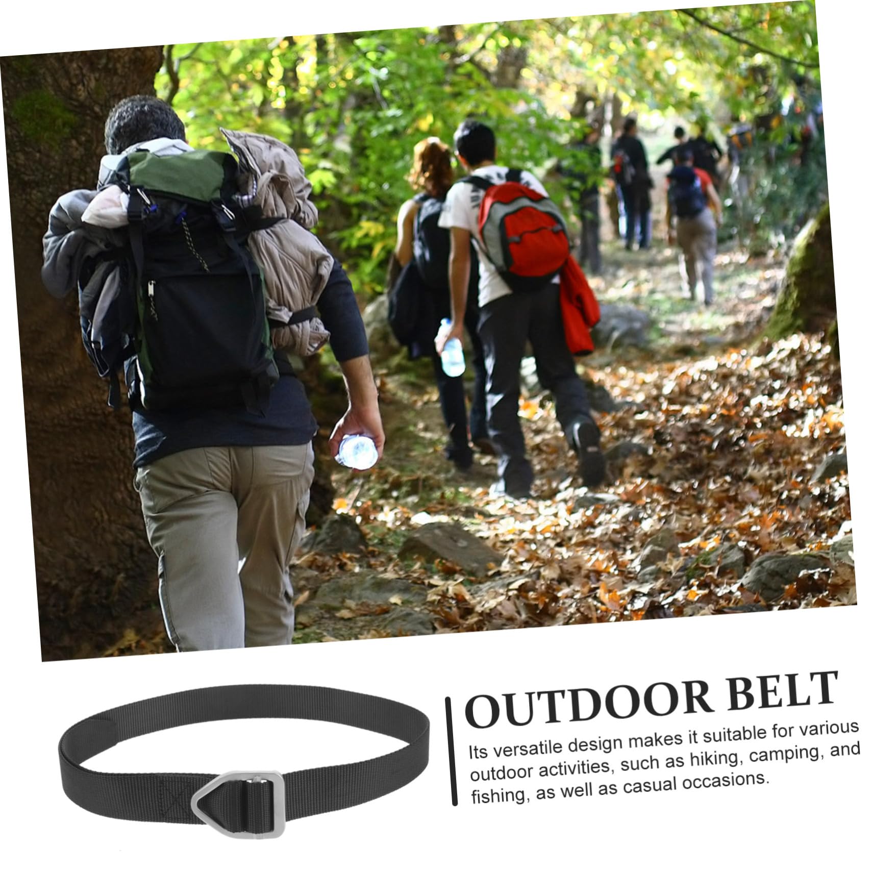 ibasenice 3 Piezas Cinturón Multifuncional de para Hombre Resistente para Senderismo Camping y Trabajo