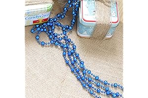 Blue Beaded Garland for Christmas Tree