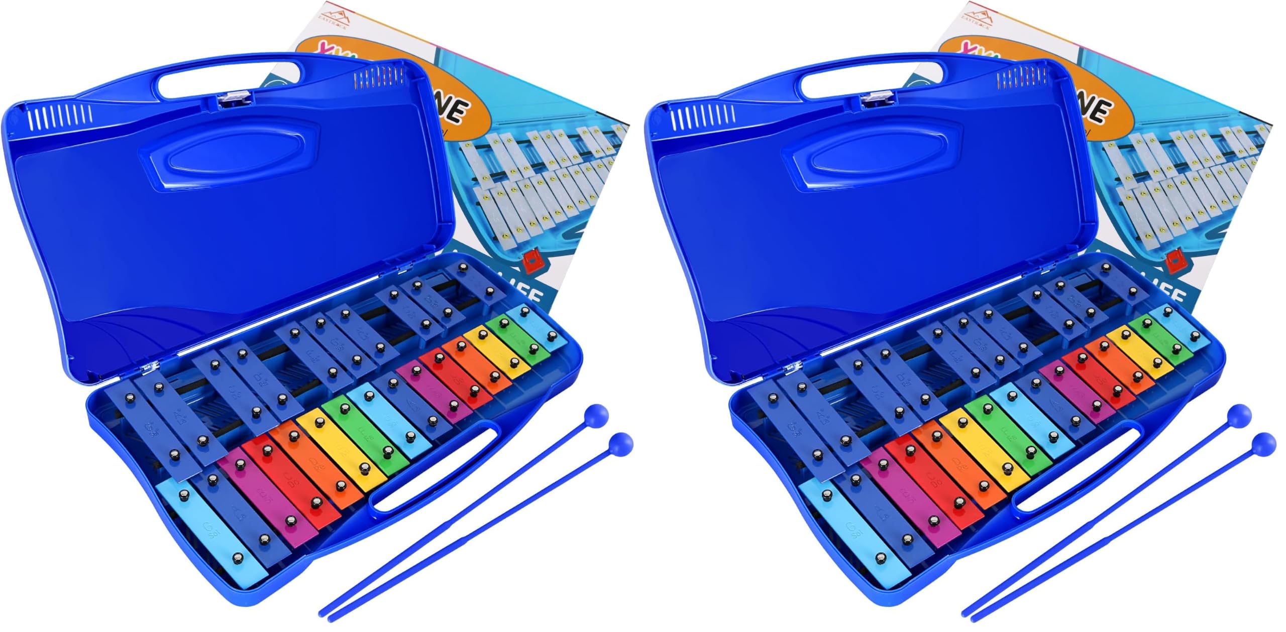 EASTROCK Xylophone, 25 Notes Glockenspiel (Pack of 2)