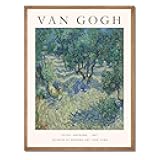 Van Gogh Wall Art, Van Gogh Art Posters, Olive Orchard Floral Garden Art, Retro Famous Artist Paintings Museum Gallery Exhibition Poster for Living Room, Aesthetic Vintage Decor, Unframed, 12x16 In