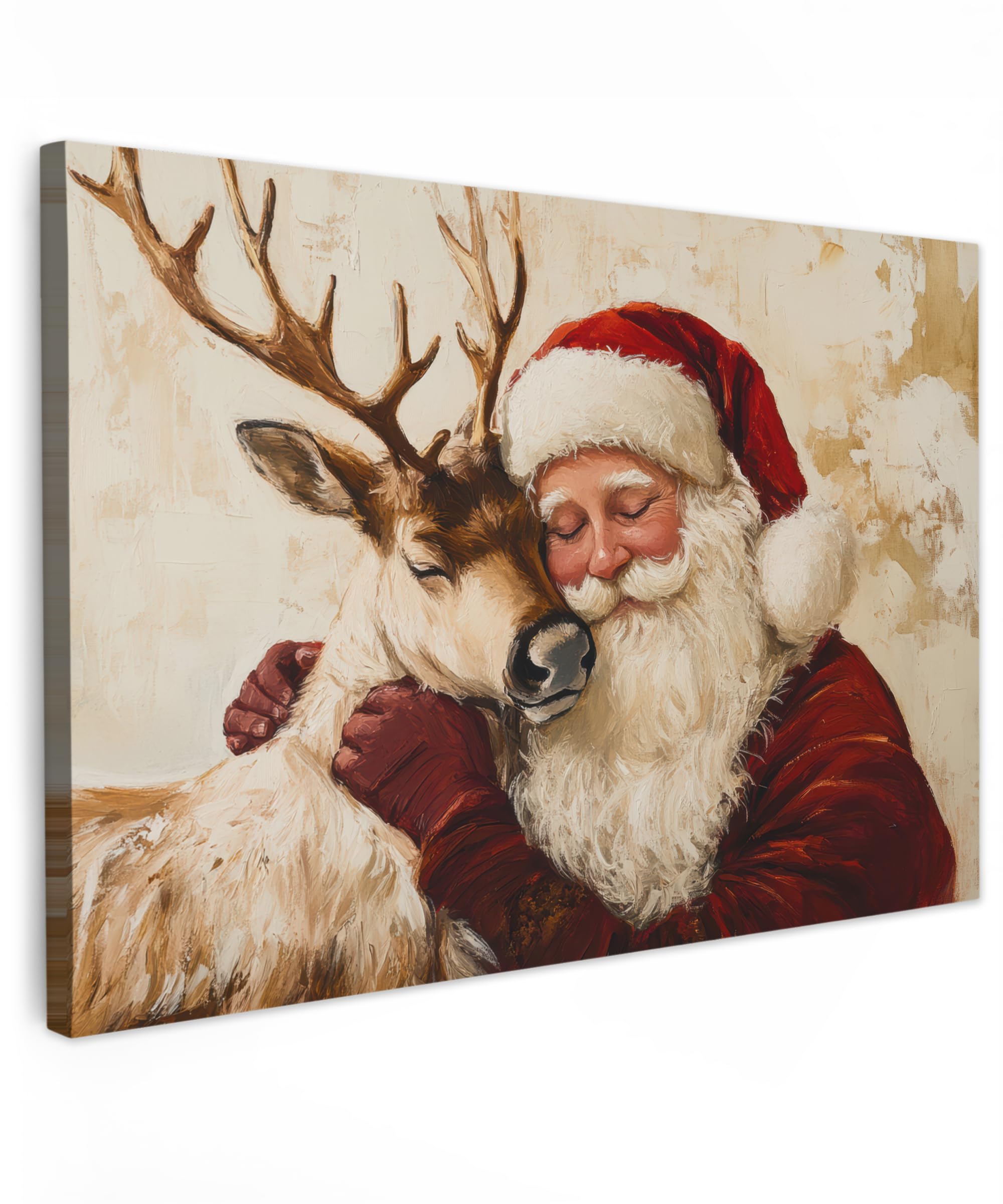 SOFFEE DESIGN Stampa Artistica LED 30,5x40,7 Cm Con Scena Innevata E Pupazzo Di Neve, Quadro Da Parete Per Decorazioni Natalizie, A Batteria