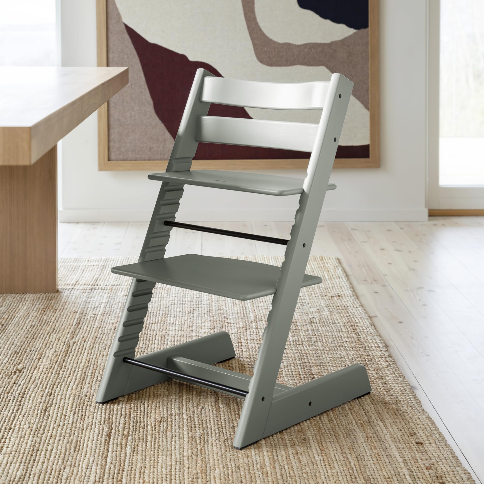 Stokke Tripp Trapp Chair from Stokke - Adjustable, Convertible Chair for Toddlers, Children & Adults - Classic, Convenient, Comfortable, Ergonomic Back + Foot Support, Can Hold Up to 136 kg (Glacier Green) 2