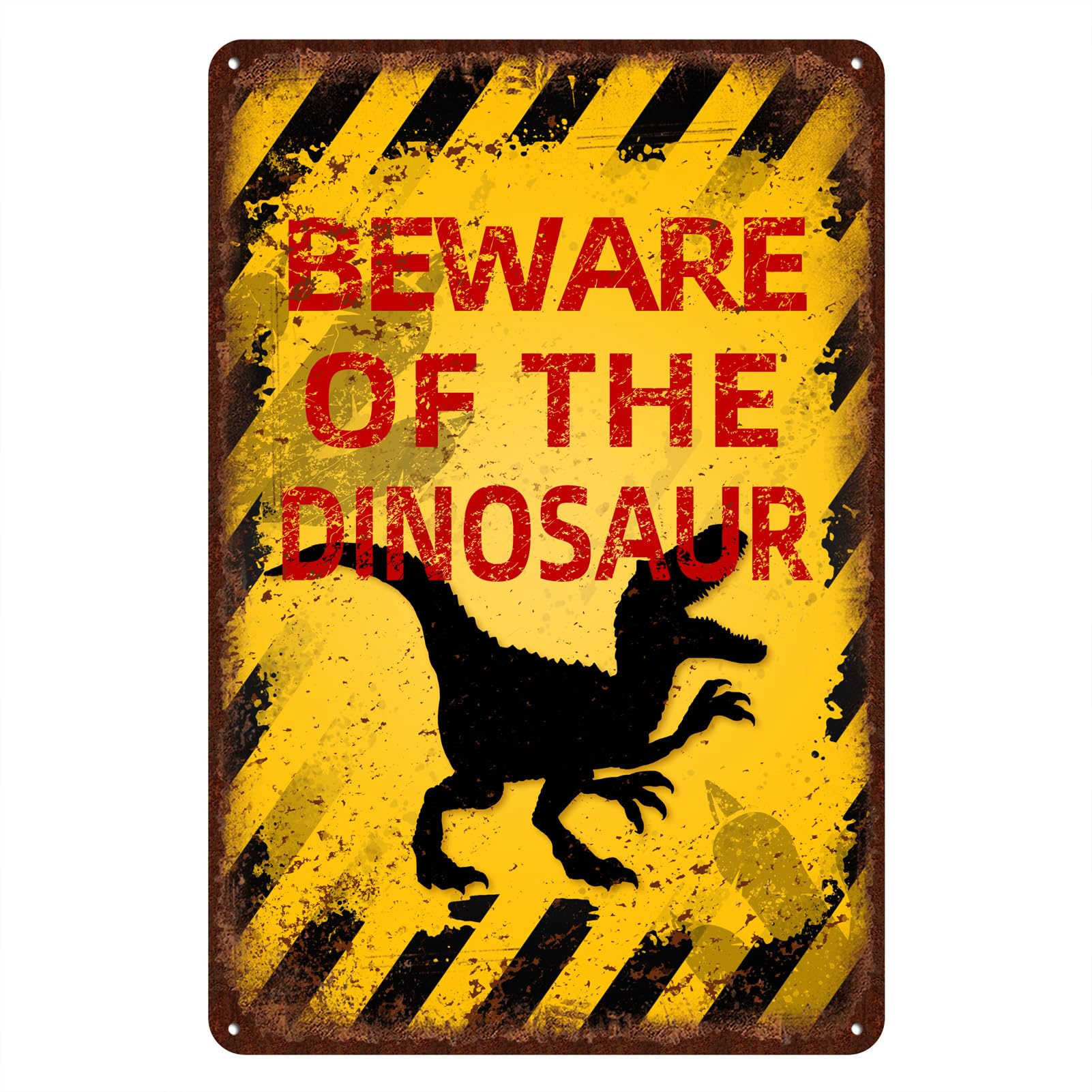 Amazon.com: Vintage Dinosaur Metal Sign Beware of Dinosaur