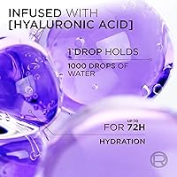 Vista 4 de L'Oréal Paris Elvive Hyaluron Plump - Suero capilar hidratante para rellenar con complejo de ácido hialurónico, para cabello deshidratado y seco
