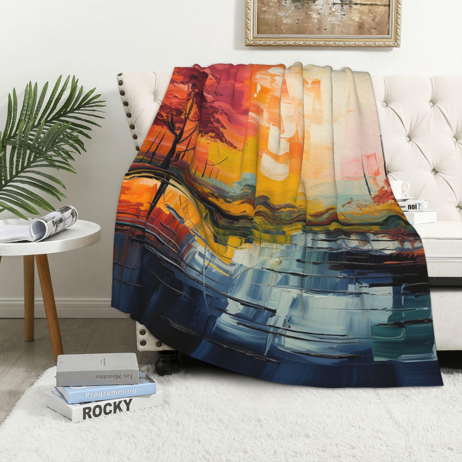 Couverture polaire en flanelle pour des soirées cocooning douces sur le canapé