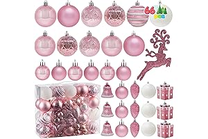 Joiedomi Pink Christmas Ornament (66-Pack)