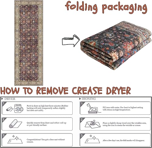 Miniatura 128 de Rugcomf Tapete para puerta interior, 2 x 3, lavable a máquina, tapete antideslizante de pelo bajo, para entrada, cocina, puerta principal, entrada