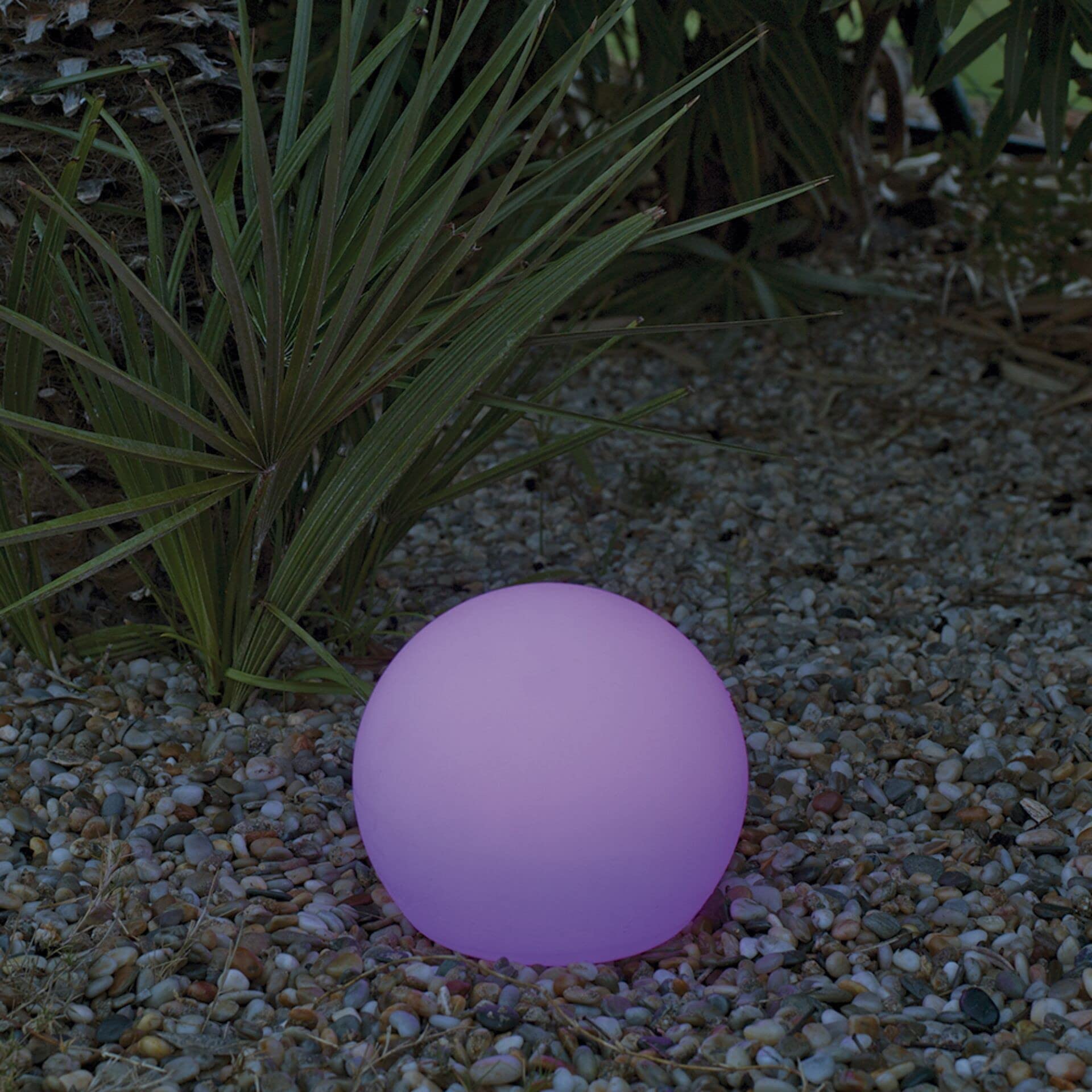 BULY-Lampada da esterno RGB solare ricaricabile, Ø30 cm, colore: Bianco New Garden