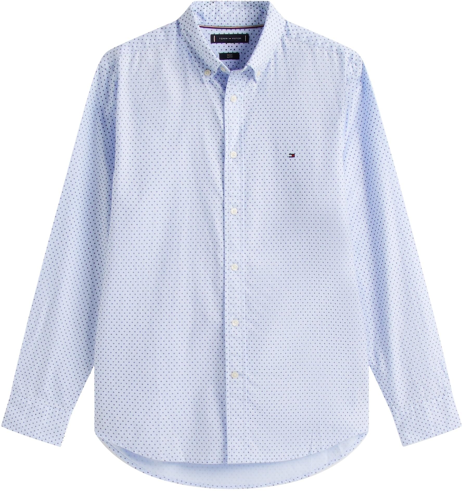 Tommy Hilfiger Camisa Hombre Flex Poplin Mini Print Slim Fit