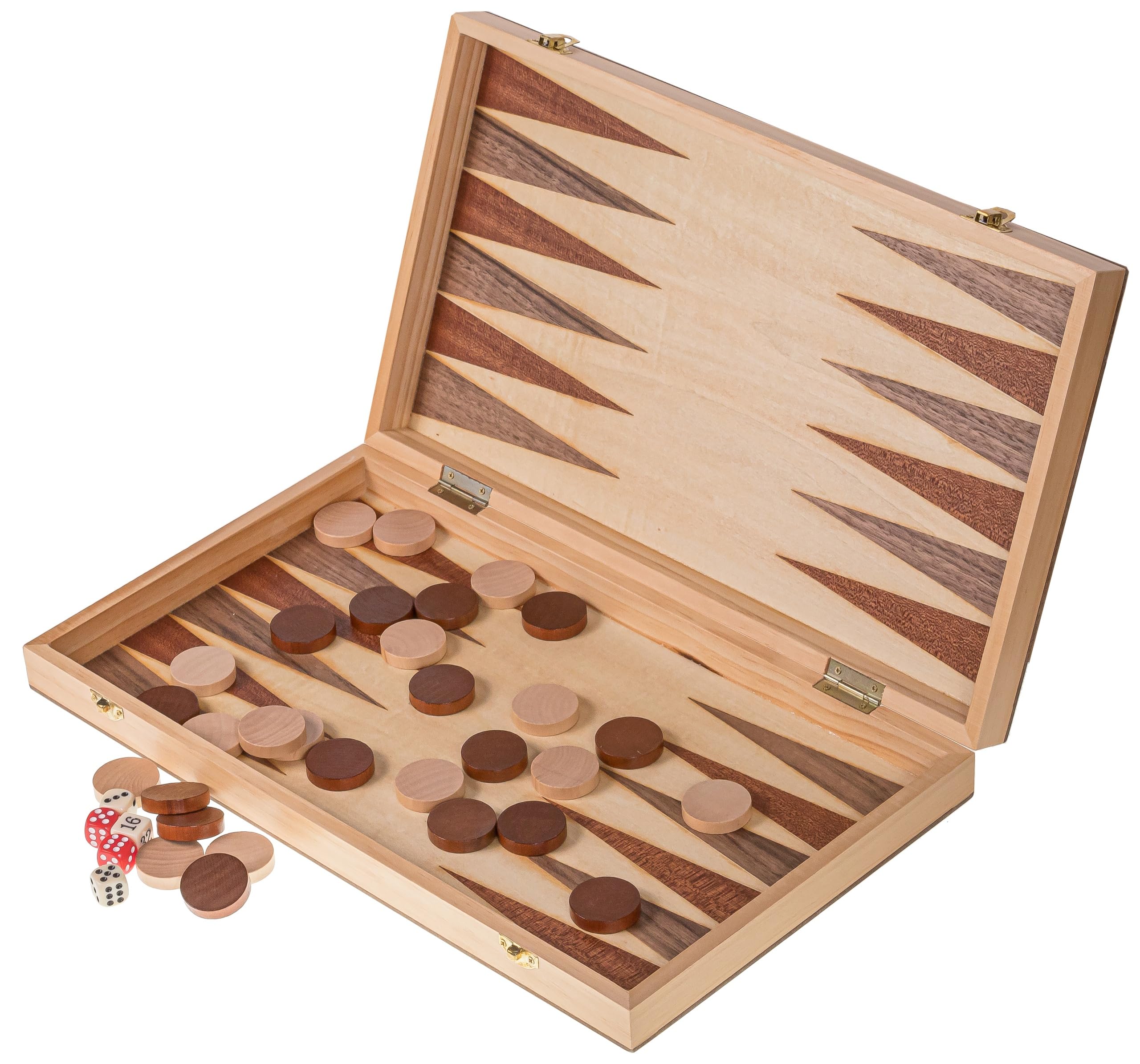 SQUARE - Gra 2-1 - Szachy drewniane Turniejowe nr 4 + Backgammon - 44 x 44 cm