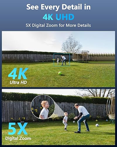 Miniatura 3 de 4K (lente dual y audio de 2 vías) 8 unids sistema de cámaras con cable para exteriores PoE PTZ Sistema de cámara DVR Kits (8Cams-3TB)