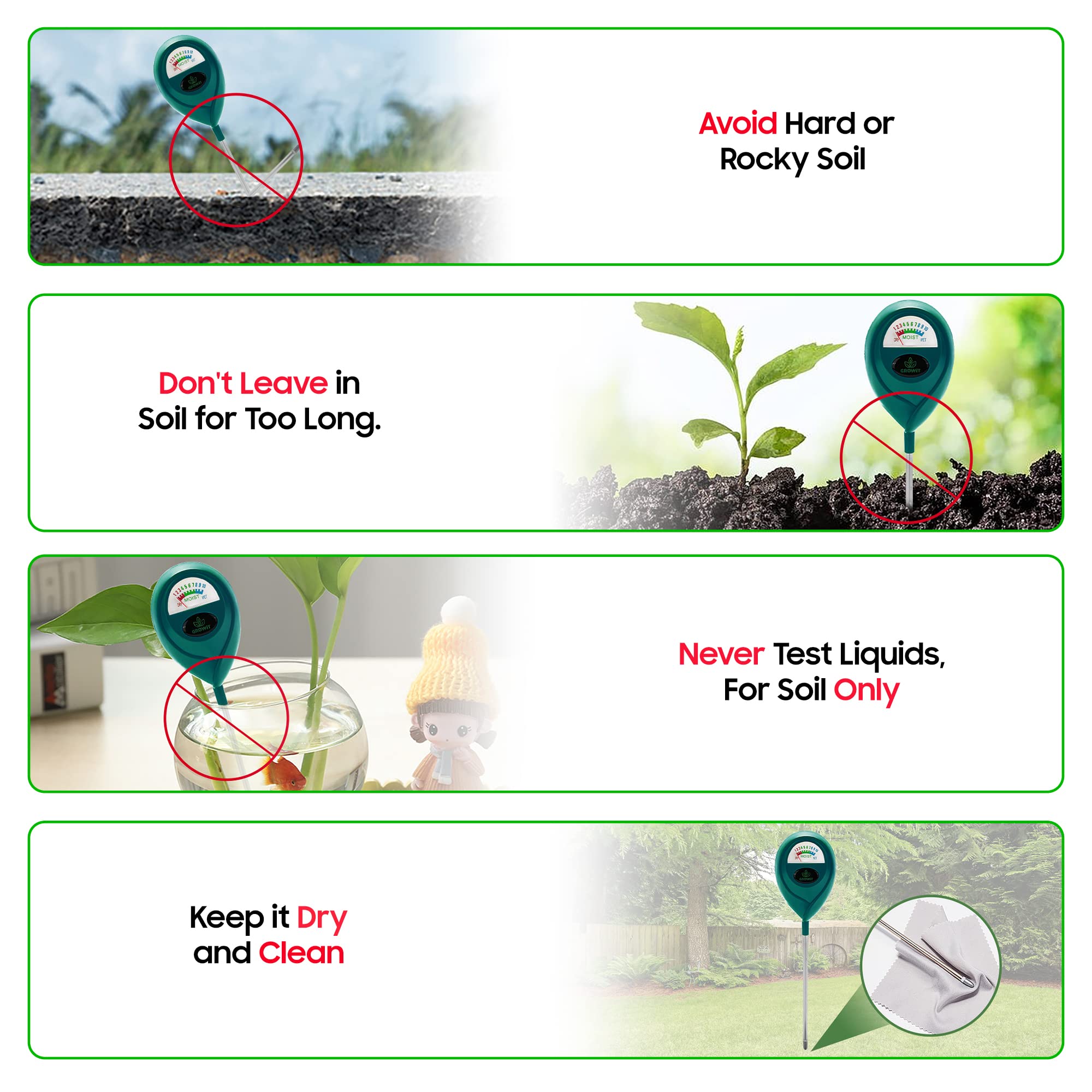 Snapklik.com : Soil Moisture Meter, Plant Water Meter, Soil Hygrometer ...