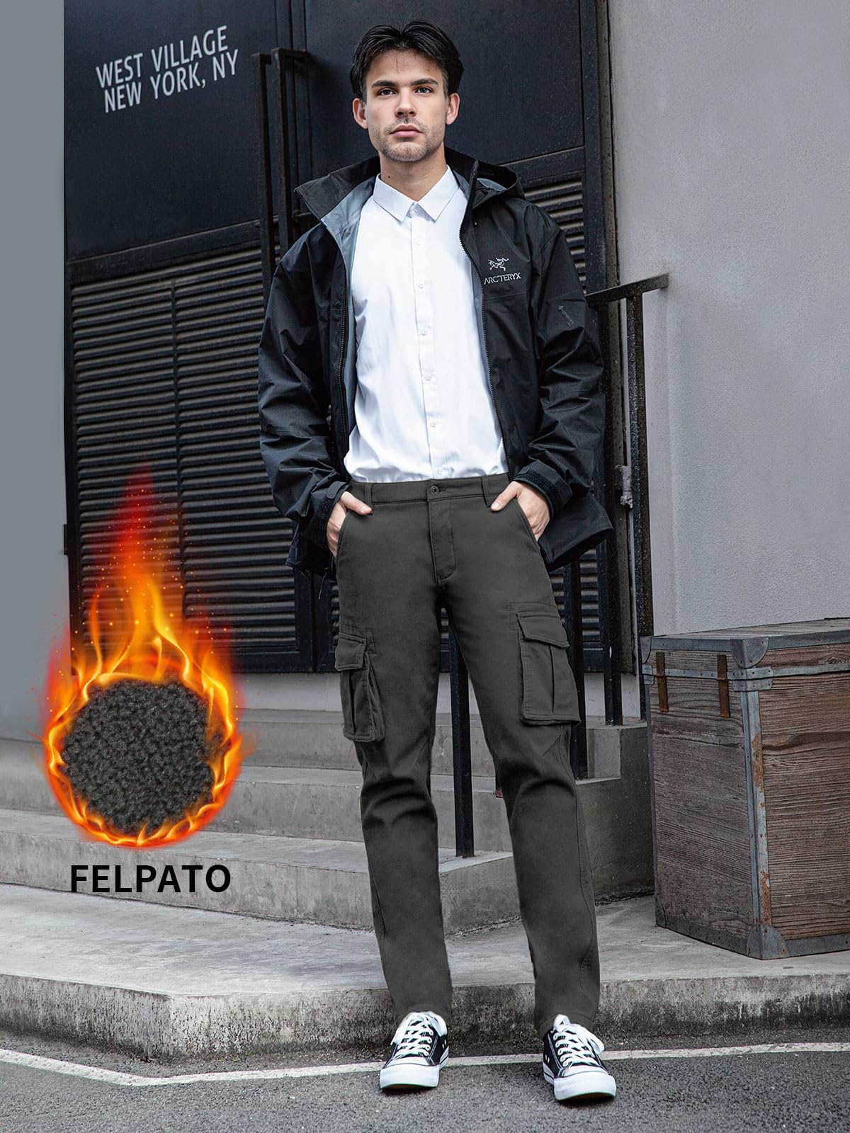 Jeans Couture Pantaloni Cargo Uomo Pantaloni da Lavoro Uomo Cargo Moto Invernali Impermeabili Uomo Pantaloni