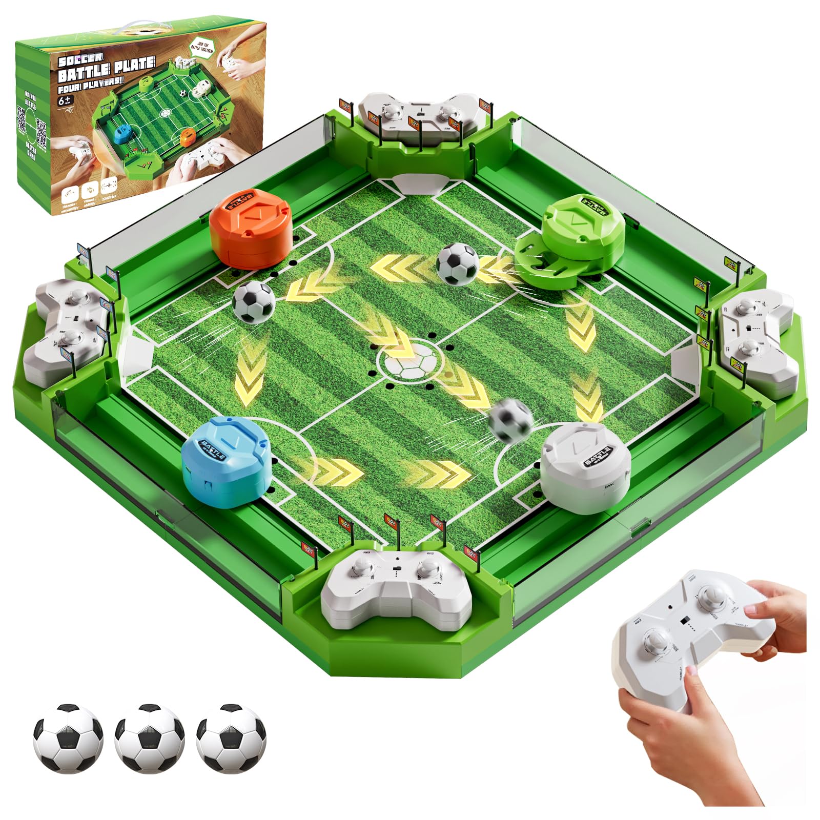 Photo 1 of *** possible missing parts *** Oppvoci Remote Control Foosball Table, Mini Tabletop Soccer Board Game Toy