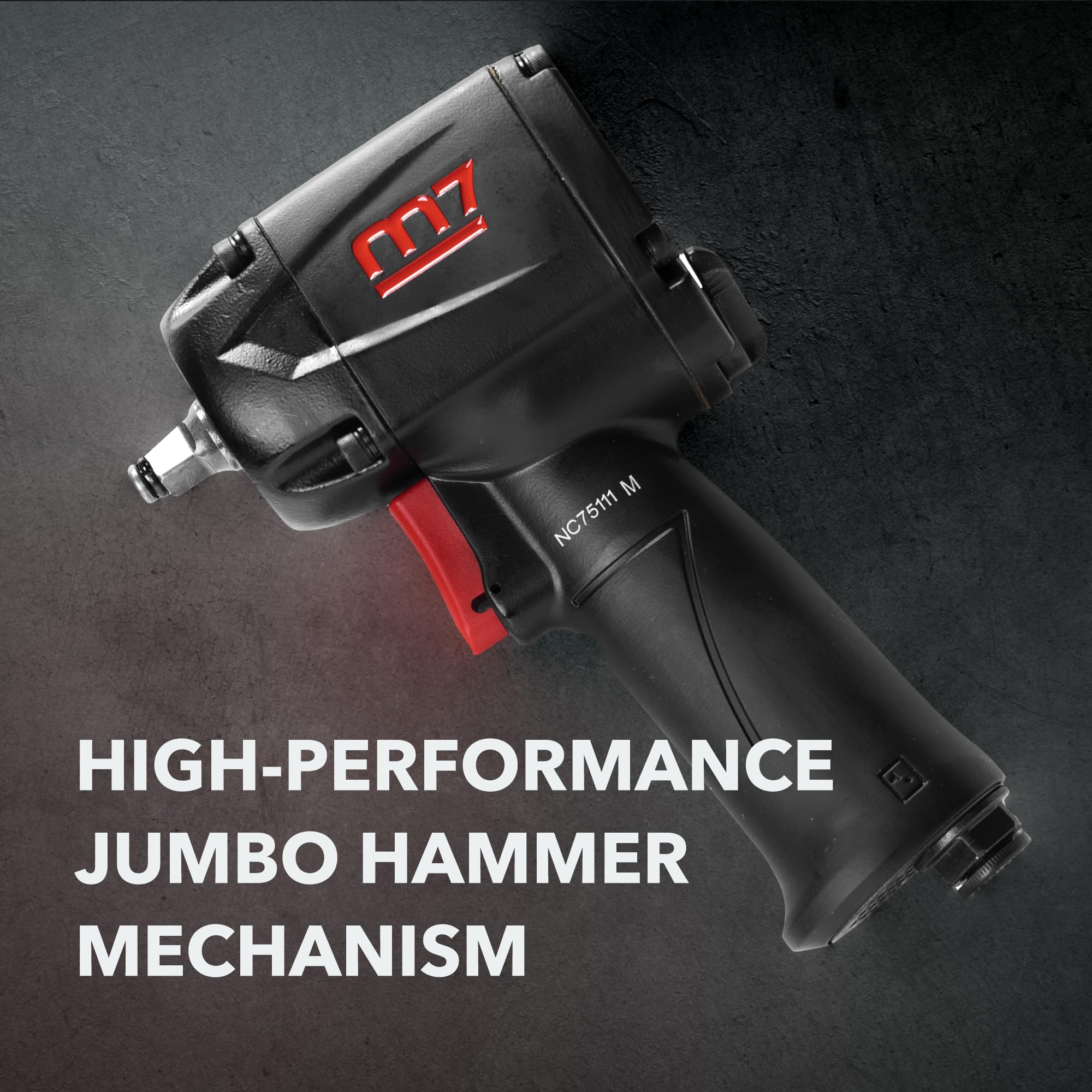 M7 NC-3612Q 3/8-inch Drive Quiet Mini Aluminum Air Impact Wrench, High Torque Wrench - Image 2