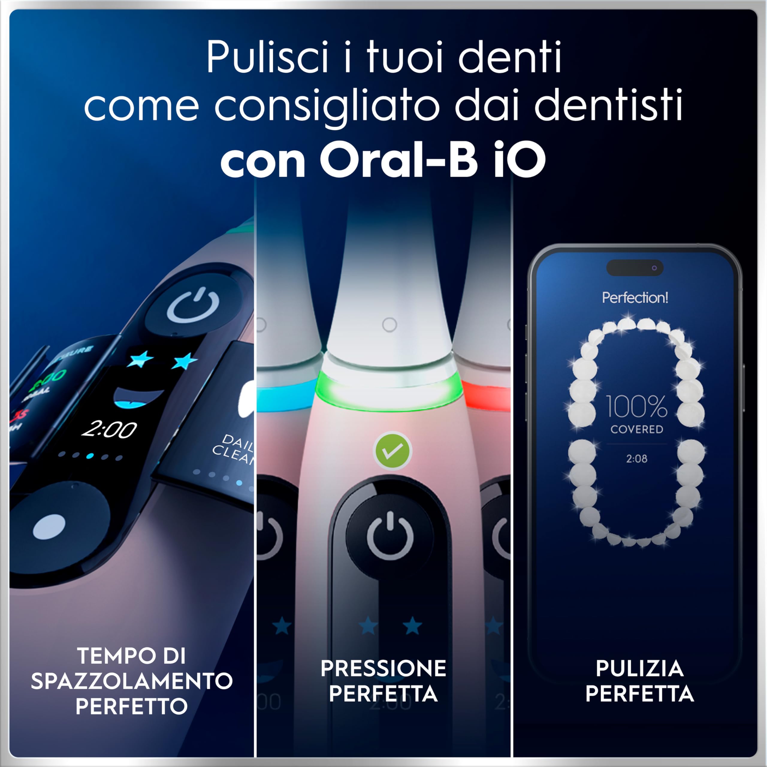 Oral-B Spazzolino Elettrico Ricaricabile iO 6N Rosa, 2 Testine Di Ricambio, 1 Custodia Da Viaggio. 1 Spazzolino