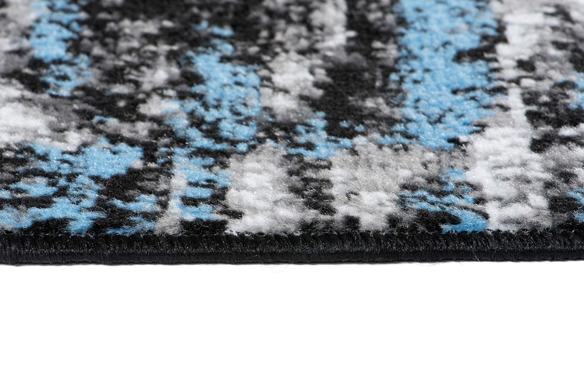 Carpeto Tappeto Passatoia Corridoio 70x250cm Antracite Blu Astratto Morbido