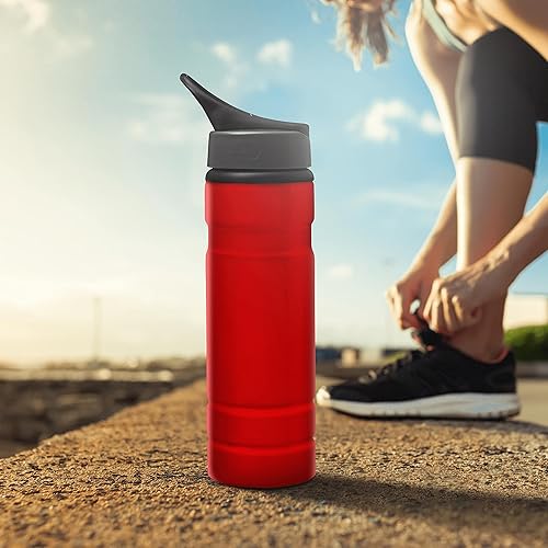 Miniatura 7 de DISCOUNT PROMOS Botellas de agua de aluminio de 27.25 onzas, juego de 10, paquete a granel, ideal para gimnasio, senderismo, ciclismo, camping,