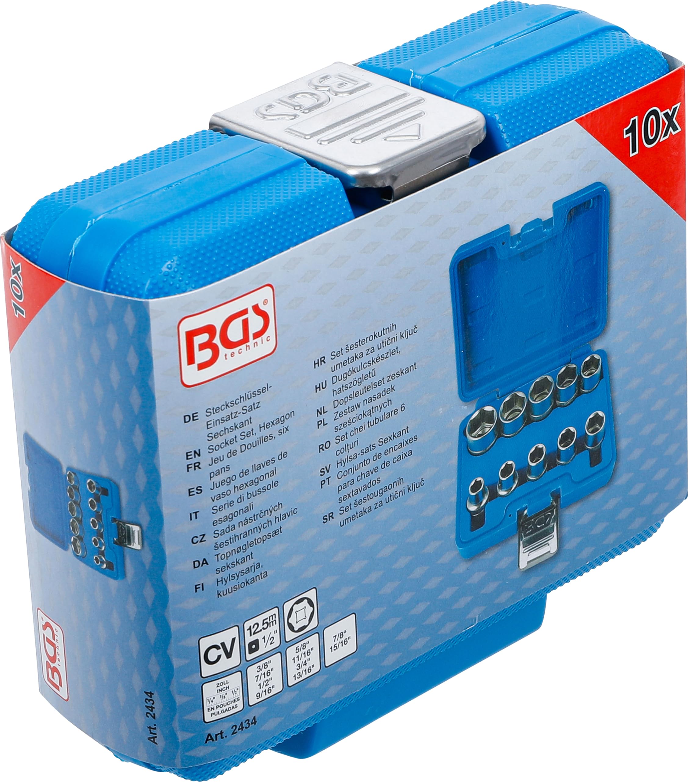 BGS 2434 Socket Set, Silver, 1/2-Inch Set of 10 Pieces - Amazon.com