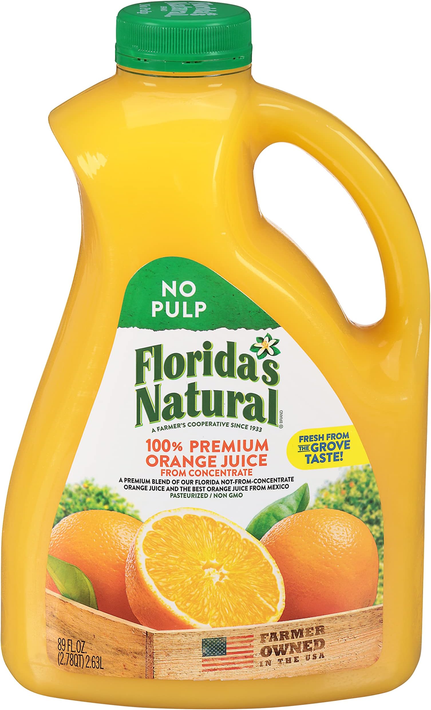 Orange Juice No Pulp, 89 Fl Oz Bottle
