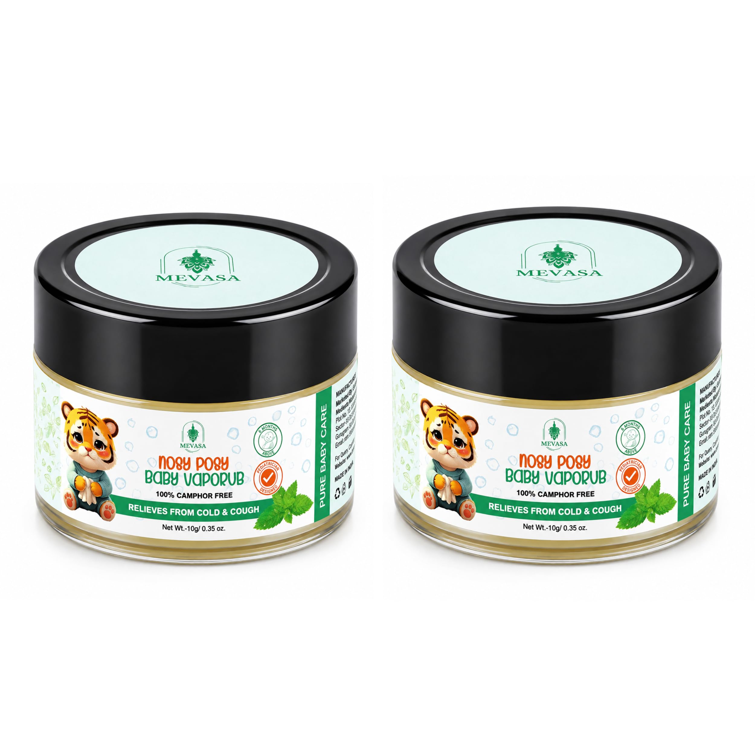 Natural Baby Vapour Rub for Cold, Cough, Nose Blockage, Headache and Body Ache | Pediatrician Designed | Made in India | (20g)-image-11