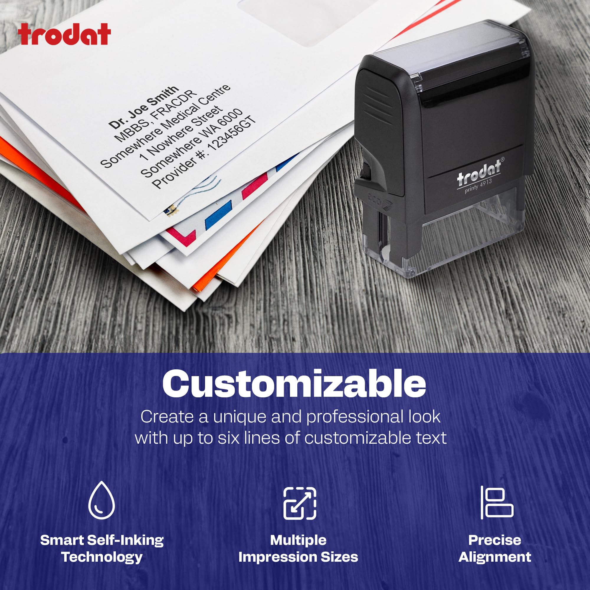 Amazon.com : Trodat 4915 Custom Self-Inking Personalized Return