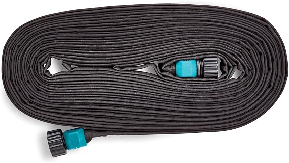 Gilmour 25' Black Flat Weeper Soaker Hose for Garden Beds, Drip Irrigation Outdoor Hose, Flexible Garden Hose for Vegetable Gardens, Flower Beds, Lawns, and Orchards